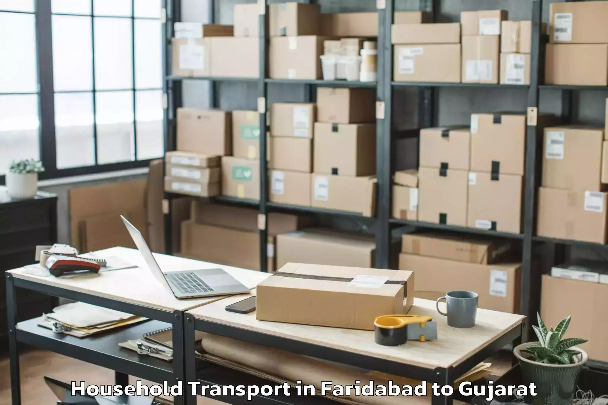 Faridabad to Rudra Mata Airport Bhj Household Transport